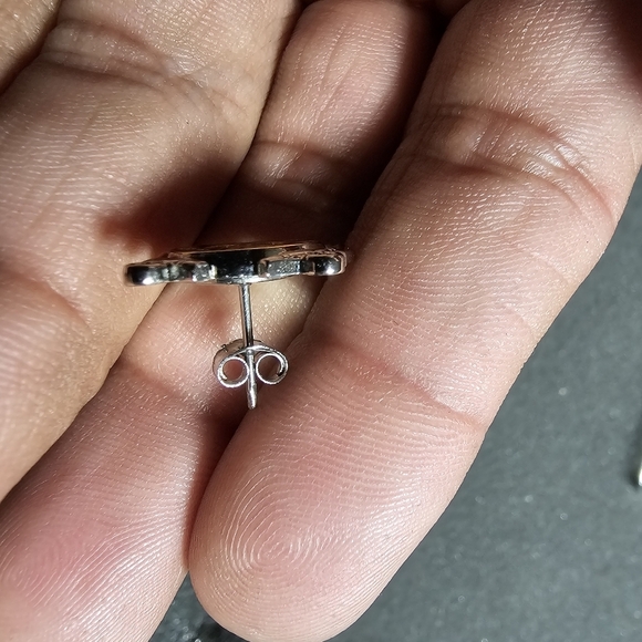 Coast Guard Auxillary Emblem Earings Metalic Silver Tone In Case New Without Tag - Picture 5 of 7